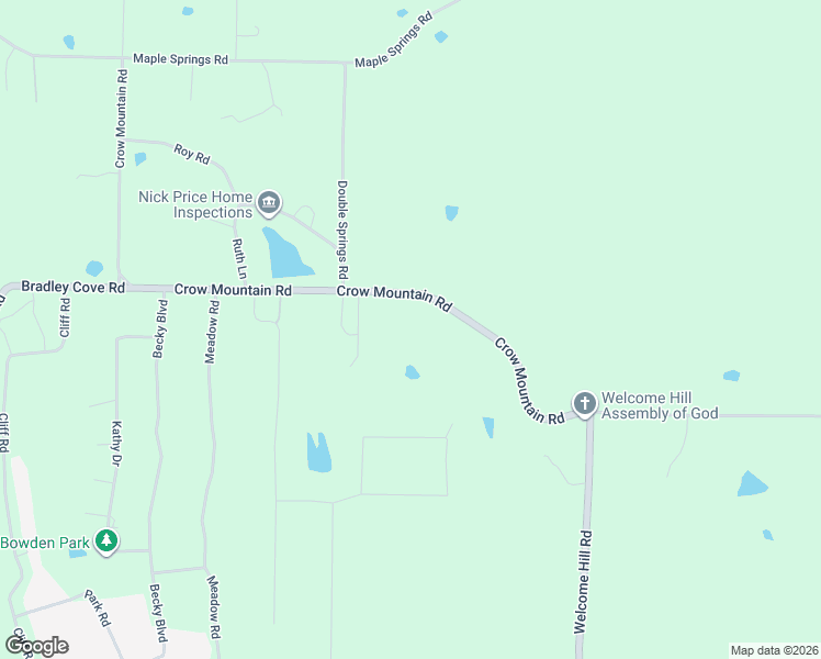 map of restaurants, bars, coffee shops, grocery stores, and more near 4915 Crow Mountain Road in Russellville