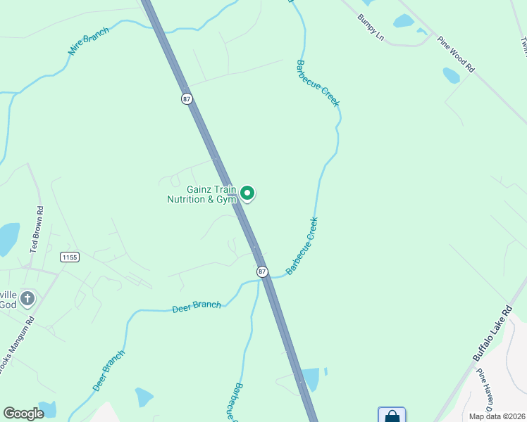 map of restaurants, bars, coffee shops, grocery stores, and more near 1435 North Carolina 87 in Sanford