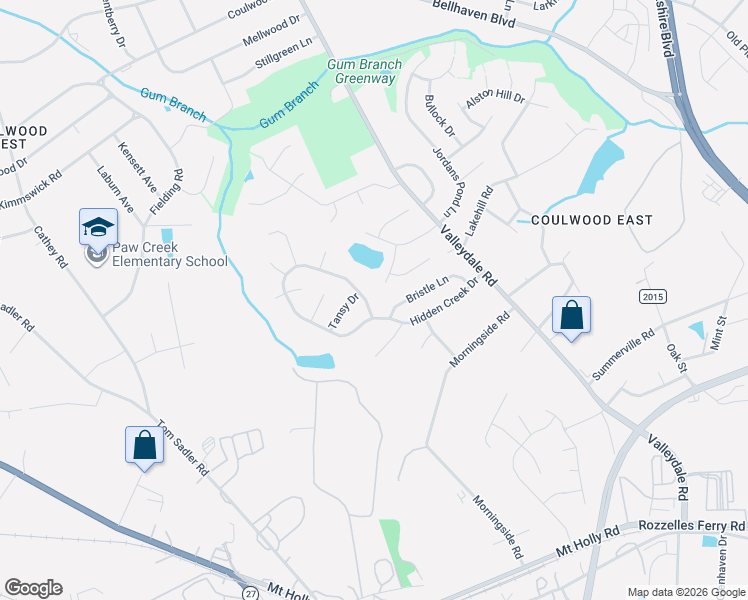 map of restaurants, bars, coffee shops, grocery stores, and more near 978 Stinson Glen Lane in Charlotte