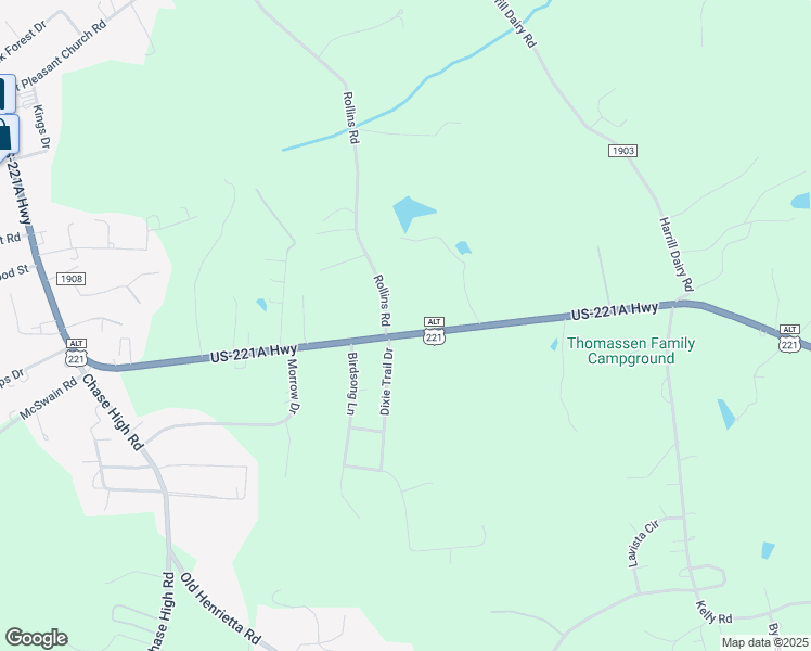 map of restaurants, bars, coffee shops, grocery stores, and more near 1113 US 221A Highway in Forest City