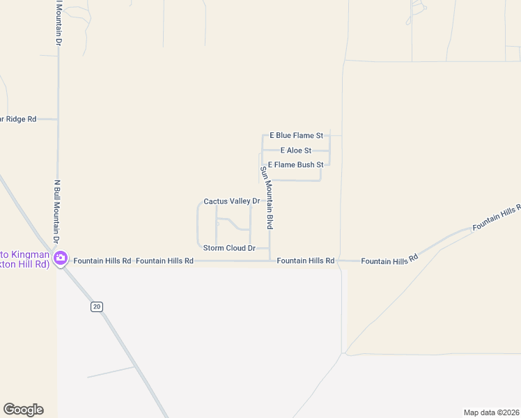 map of restaurants, bars, coffee shops, grocery stores, and more near 1360-1398 Cactus Valley Drive in Kingman