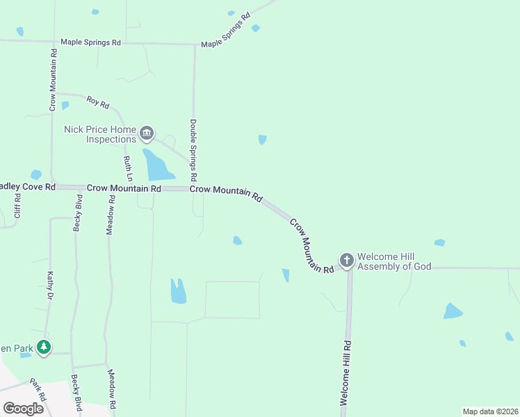 map of restaurants, bars, coffee shops, grocery stores, and more near 4915 Crow Mountain Road in Russellville