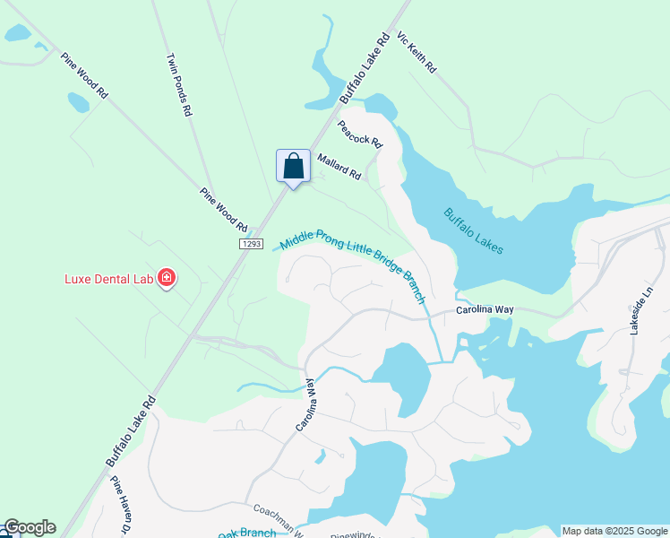 map of restaurants, bars, coffee shops, grocery stores, and more near 29 Tee Trail in Sanford