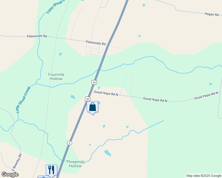 map of restaurants, bars, coffee shops, grocery stores, and more near 14 Good Hope Road North in Lawrenceburg