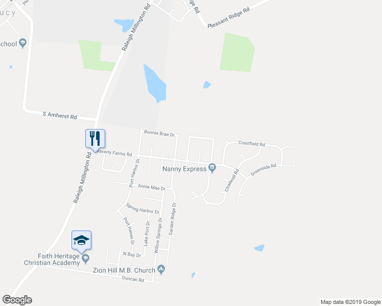 map of restaurants, bars, coffee shops, grocery stores, and more near 6022 Chandeleur Drive in Millington