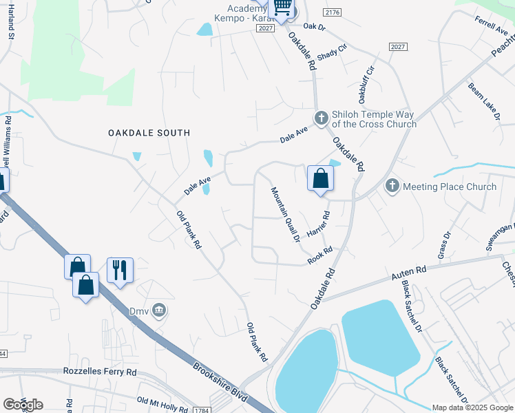 map of restaurants, bars, coffee shops, grocery stores, and more near 818 Rook Road in Charlotte