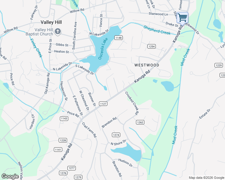 map of restaurants, bars, coffee shops, grocery stores, and more near 68 Stone House Road in Hendersonville