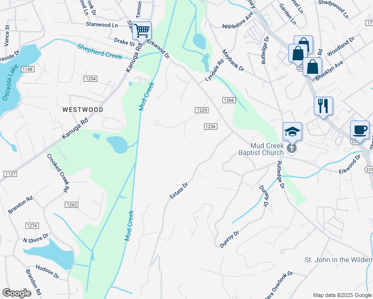 map of restaurants, bars, coffee shops, grocery stores, and more near 1236 Chanteloupe Drive in Hendersonville