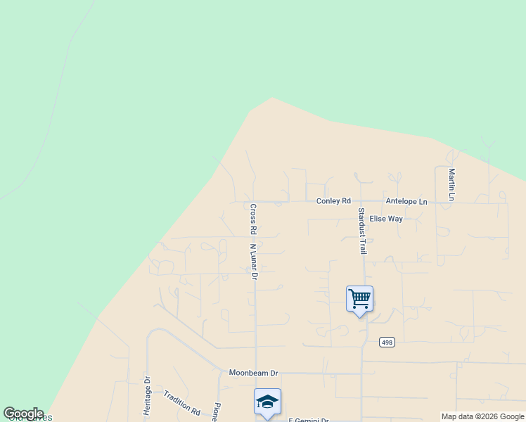 map of restaurants, bars, coffee shops, grocery stores, and more near 7620 Longs Way in Flagstaff