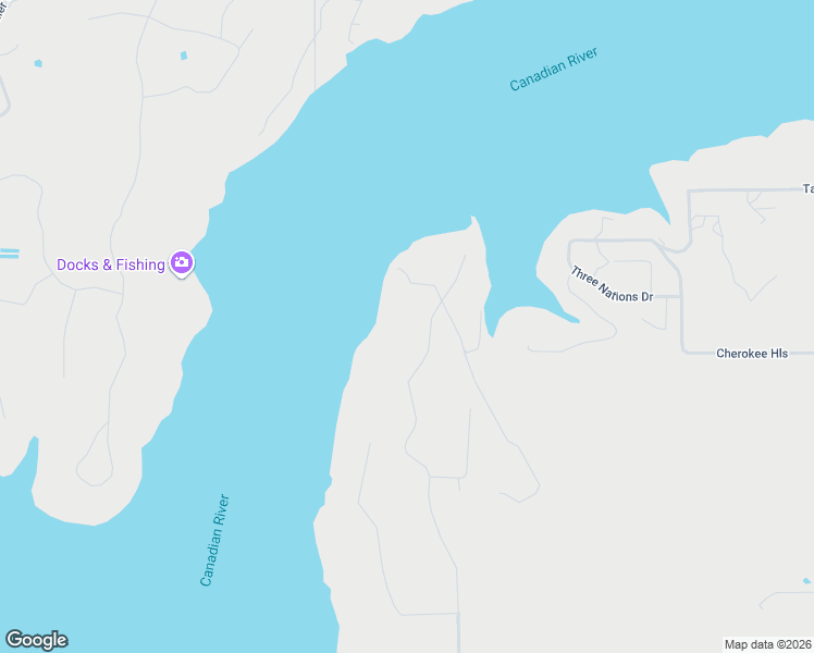 map of restaurants, bars, coffee shops, grocery stores, and more near 3 Hidden Ridge Road in Stigler