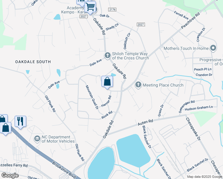 map of restaurants, bars, coffee shops, grocery stores, and more near 401 Peachtree Road in Charlotte