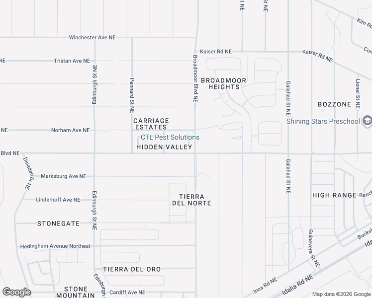 map of restaurants, bars, coffee shops, grocery stores, and more near 2889 Wilder Loop Northeast in Rio Rancho