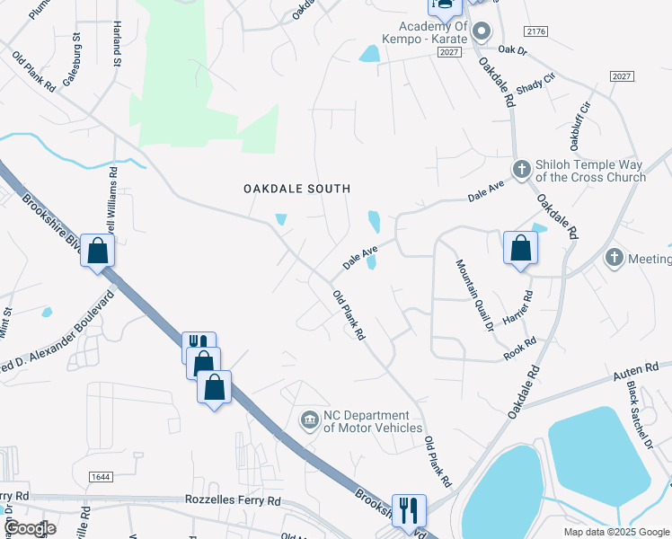 map of restaurants, bars, coffee shops, grocery stores, and more near 619 Dale Avenue in Charlotte