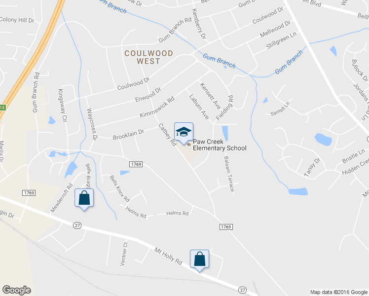 map of restaurants, bars, coffee shops, grocery stores, and more near 1300 Cathey Road in Charlotte