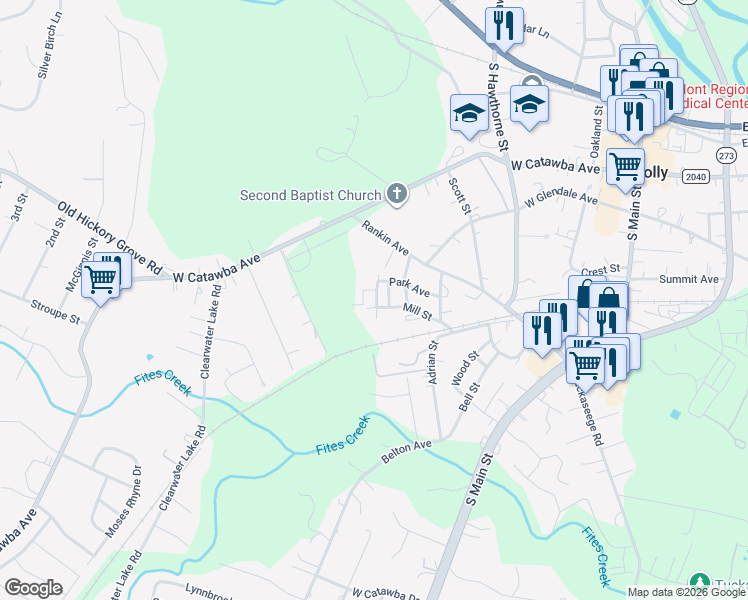 map of restaurants, bars, coffee shops, grocery stores, and more near 102 Webb Street in Mount Holly