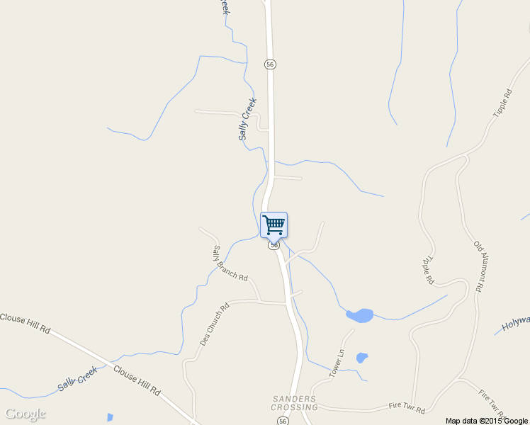 map of restaurants, bars, coffee shops, grocery stores, and more near Highway 56 in Tracy City