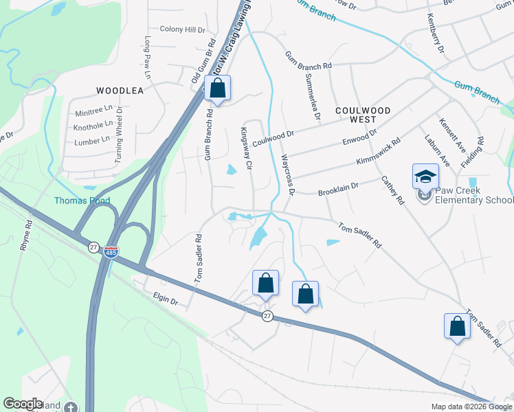 map of restaurants, bars, coffee shops, grocery stores, and more near 1649-1699 Tom Sadler Road in Charlotte