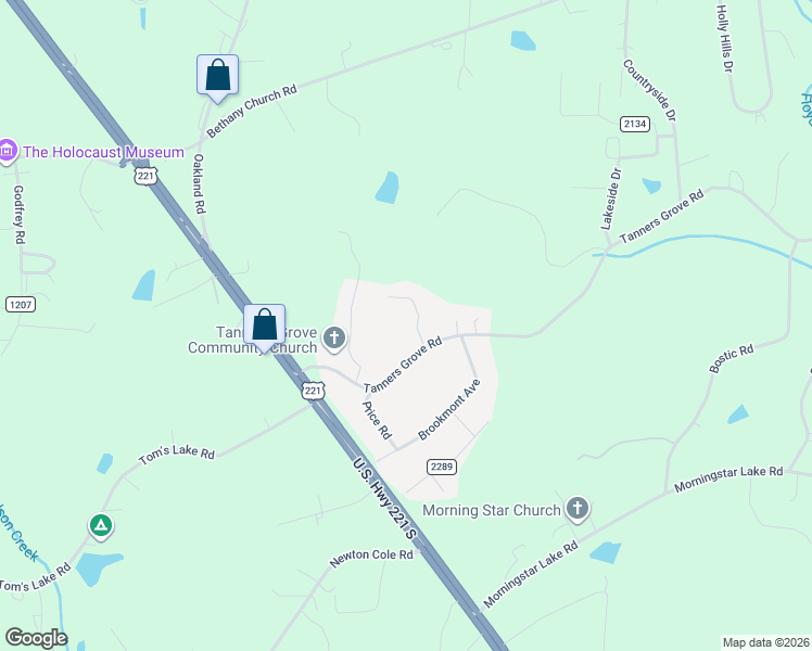 map of restaurants, bars, coffee shops, grocery stores, and more near 111 Jessica Lane in Forest City