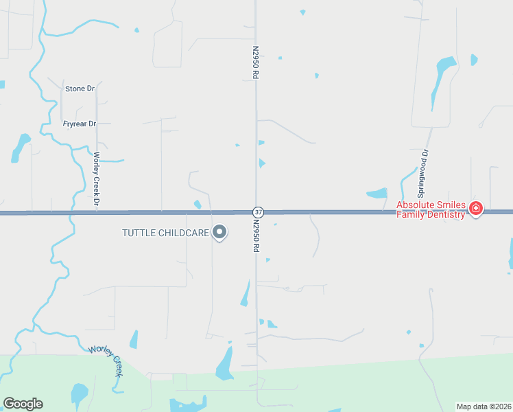 map of restaurants, bars, coffee shops, grocery stores, and more near 4006 Oklahoma 37 in Tuttle