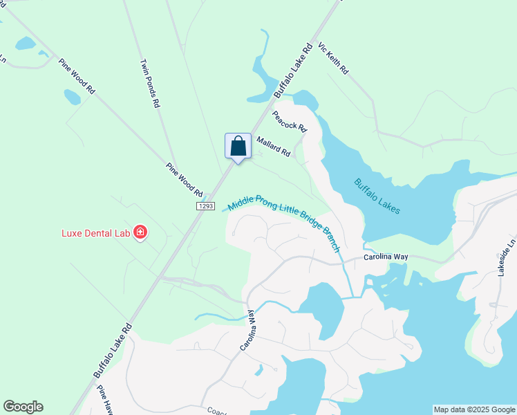 map of restaurants, bars, coffee shops, grocery stores, and more near 150 Golf Drive in Sanford