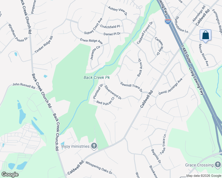 map of restaurants, bars, coffee shops, grocery stores, and more near 4024 Sawmill Trace Drive in Charlotte