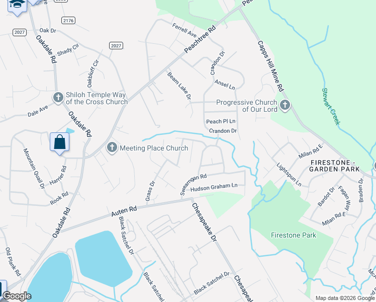 map of restaurants, bars, coffee shops, grocery stores, and more near 5222 Grass Ridge Drive in Charlotte