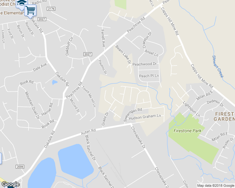 map of restaurants, bars, coffee shops, grocery stores, and more near 5206 Grass Run Court in Charlotte