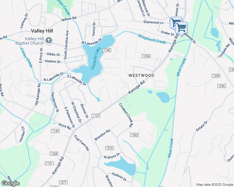 map of restaurants, bars, coffee shops, grocery stores, and more near 70 Texas Street in Hendersonville