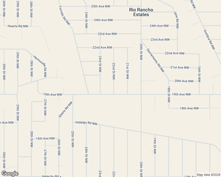 map of restaurants, bars, coffee shops, grocery stores, and more near 22nd Street Northwest in Rio Rancho