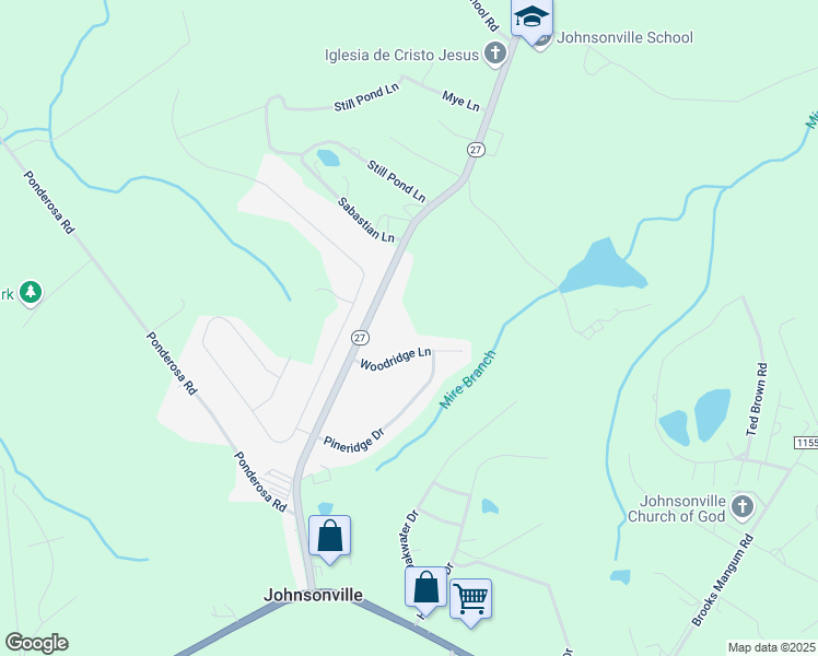 map of restaurants, bars, coffee shops, grocery stores, and more near 19175 North Carolina 27 in Cameron