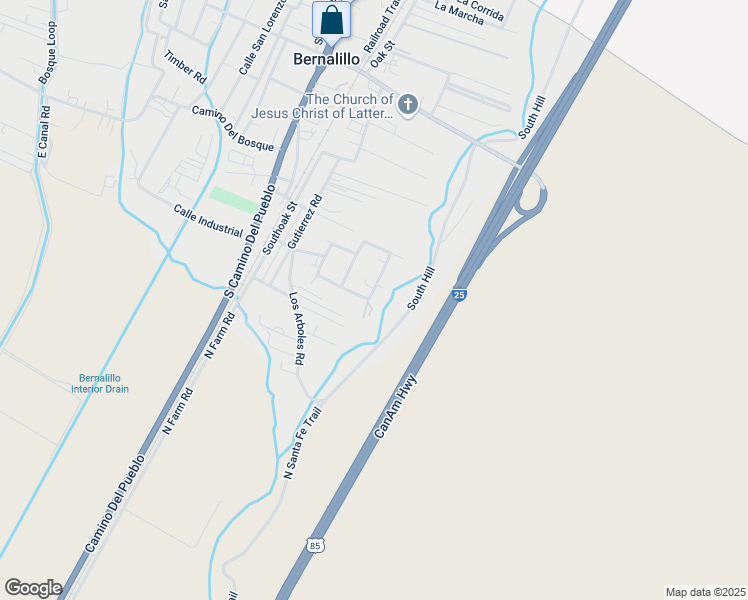 map of restaurants, bars, coffee shops, grocery stores, and more near 282 San Clemente Street in Bernalillo