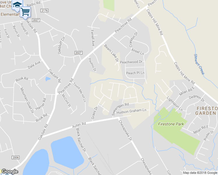 map of restaurants, bars, coffee shops, grocery stores, and more near 5213 Grass Run Court in Charlotte