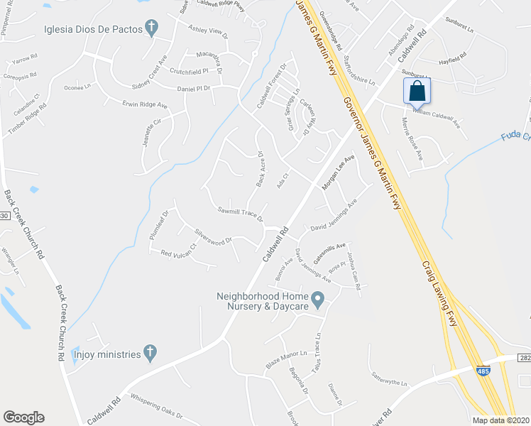 map of restaurants, bars, coffee shops, grocery stores, and more near 13216 White Moon Court in Charlotte