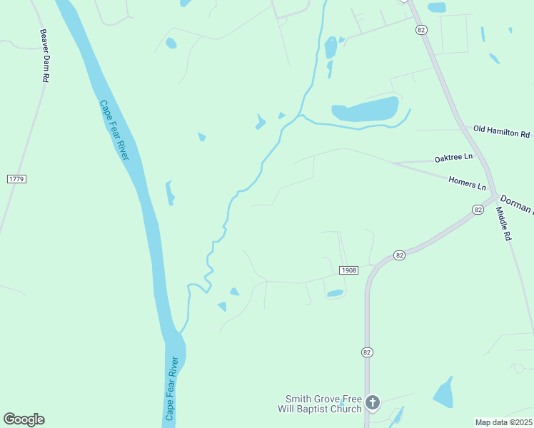 map of restaurants, bars, coffee shops, grocery stores, and more near 621 Homers Lane in Dunn