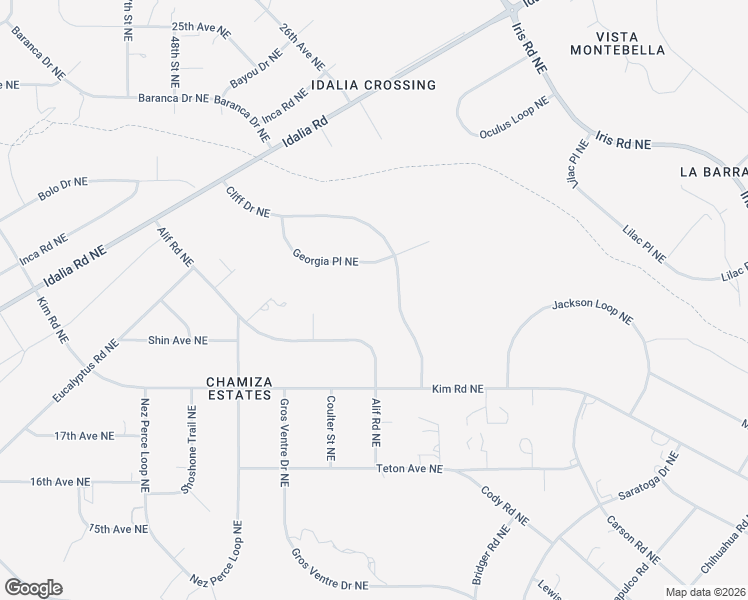 map of restaurants, bars, coffee shops, grocery stores, and more near 1911 Cliff Drive Northeast in Rio Rancho