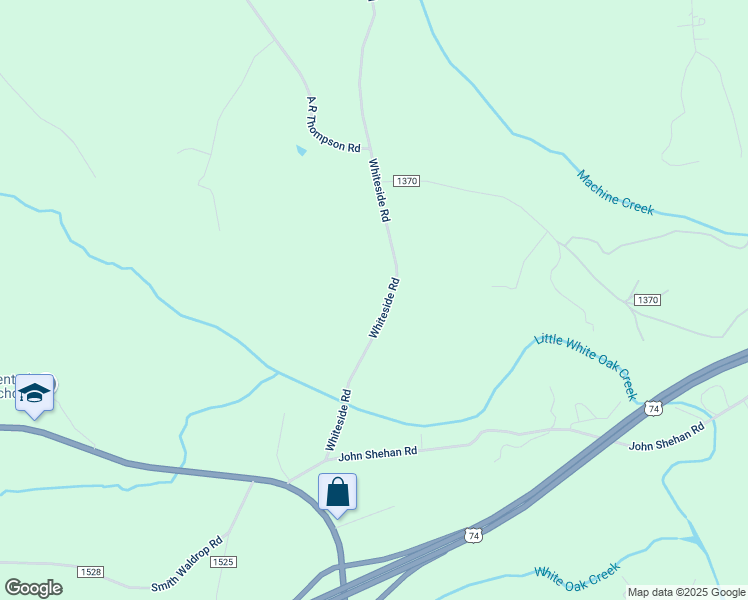 map of restaurants, bars, coffee shops, grocery stores, and more near in Mill Spring
