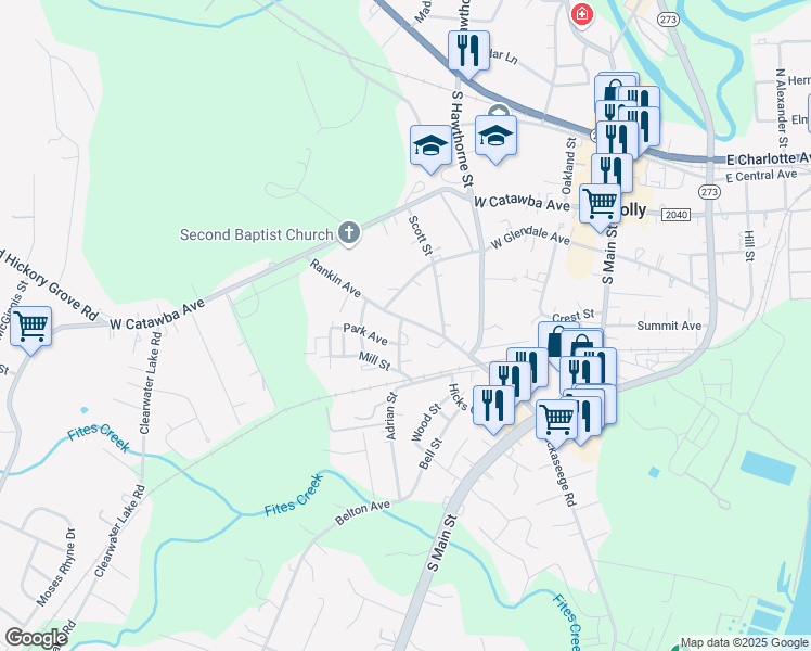 map of restaurants, bars, coffee shops, grocery stores, and more near 522 Rankin Avenue in Mount Holly