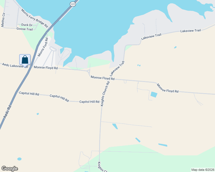 map of restaurants, bars, coffee shops, grocery stores, and more near 4362 Knights Church Road in Decherd