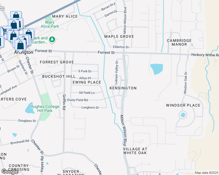 map of restaurants, bars, coffee shops, grocery stores, and more near 6077 Garrett Valley Lane in Arlington