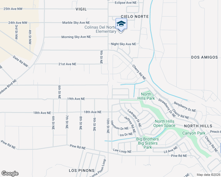 map of restaurants, bars, coffee shops, grocery stores, and more near 856 Rebecca Loop Northeast in Rio Rancho