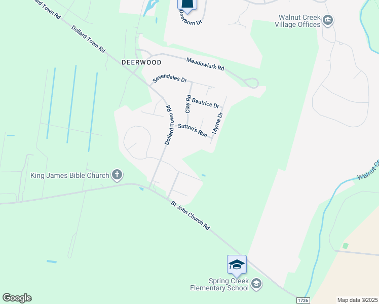 map of restaurants, bars, coffee shops, grocery stores, and more near 1521 Dollard Town Road in Goldsboro