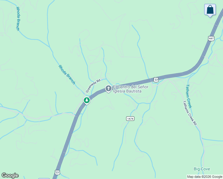 map of restaurants, bars, coffee shops, grocery stores, and more near 7193 U.S. 441 in Sylva