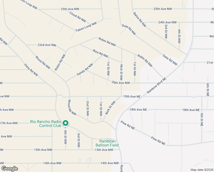 map of restaurants, bars, coffee shops, grocery stores, and more near 1st Street Northwest in Rio Rancho