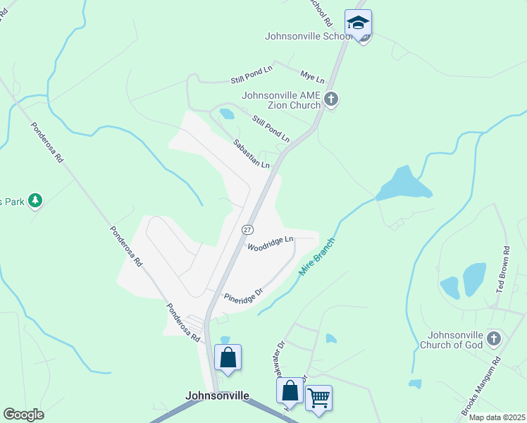 map of restaurants, bars, coffee shops, grocery stores, and more near 19175 North Carolina 27 in Cameron