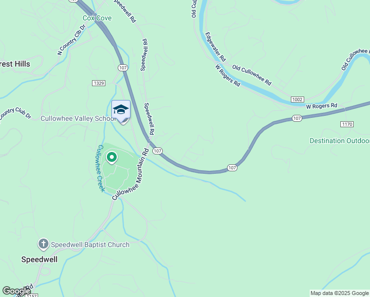 map of restaurants, bars, coffee shops, grocery stores, and more near 320 Speedwell Acres Road in Cullowhee