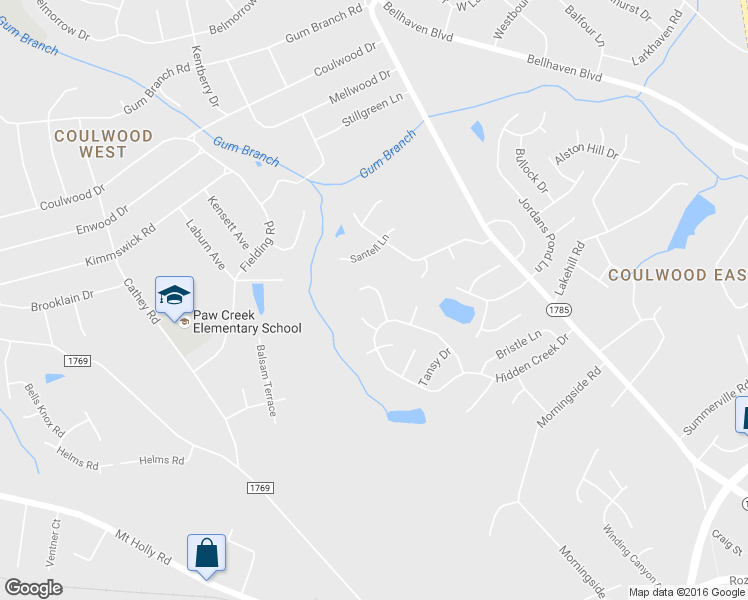 map of restaurants, bars, coffee shops, grocery stores, and more near 1123 Delander Lane in Charlotte