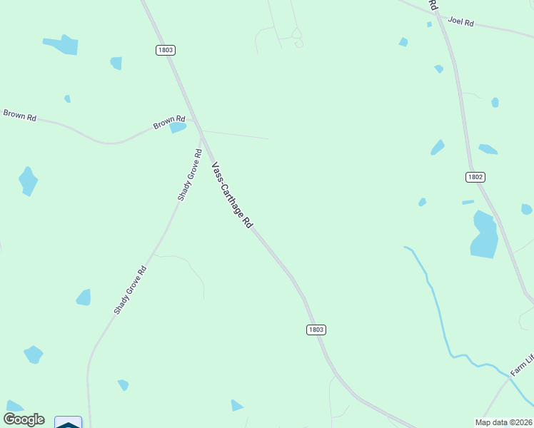 map of restaurants, bars, coffee shops, grocery stores, and more near 2085 Vass-Carthage Road in Carthage