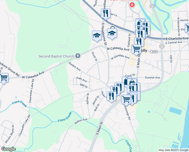map of restaurants, bars, coffee shops, grocery stores, and more near 522 Rankin Avenue in Mount Holly