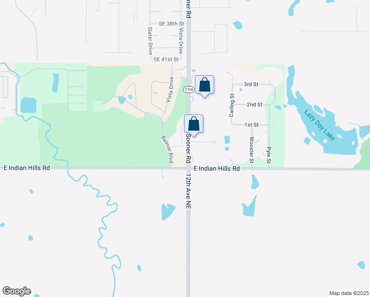 map of restaurants, bars, coffee shops, grocery stores, and more near 4832 Stelens Court in Moore