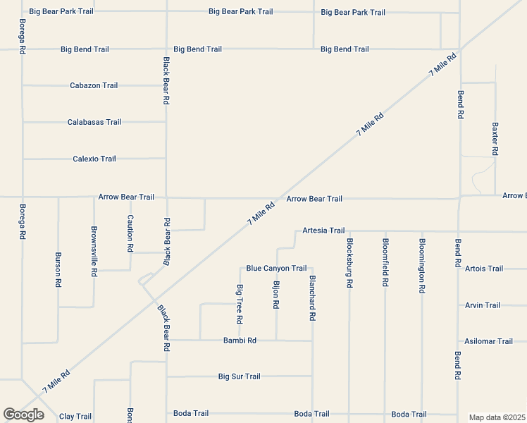 map of restaurants, bars, coffee shops, grocery stores, and more near 7 Mile Road in San Luis Obispo County